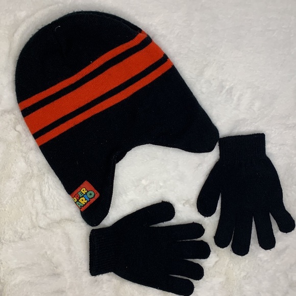 Mario matching hat and gloves set for toddlers boys 2T-5T - Picture 2 of 2